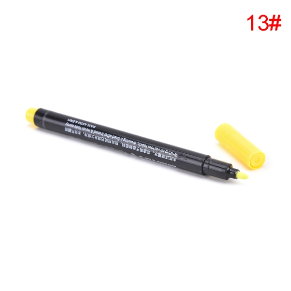 T-shirt Permanent Tyg Paint Marker Pen Textil Kläder Skor Fluorescent Yellow