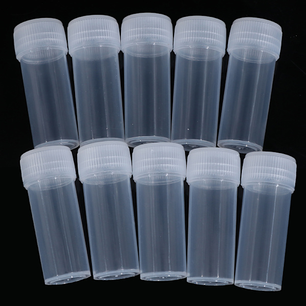 10 st 5 ml plastprovrörsflaskor Provbehållare med cap fo