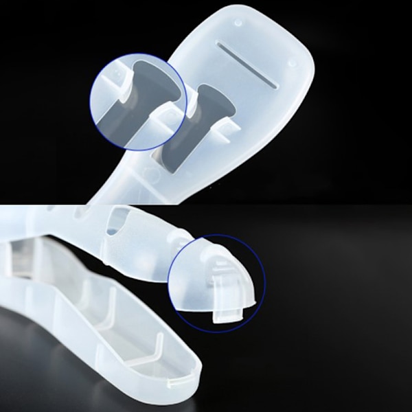 Rakapparat förvaringslåda för män Transparent plasthållare Razor Case White