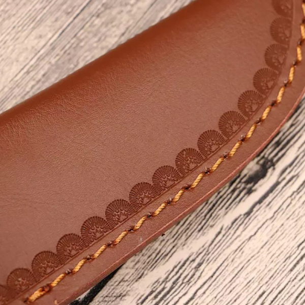 22 cm Slida Läder Slida Med Midjebältes Spänne Cover Läder Brown