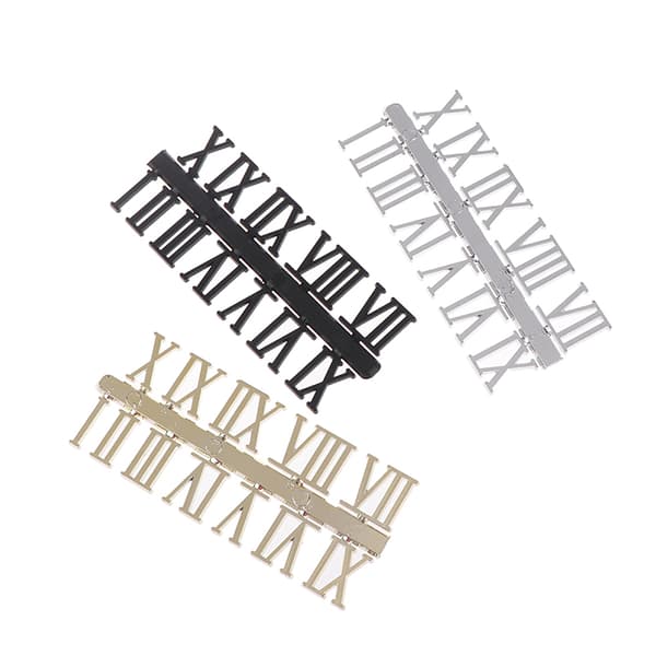 1 set romerska siffror DIY Digital Replacement Gadget Repair Clock Silver