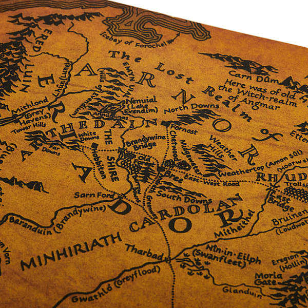 The Rings Middle Earth Map The Retro Kraft Paper Poster Decorat 36*51.5cm