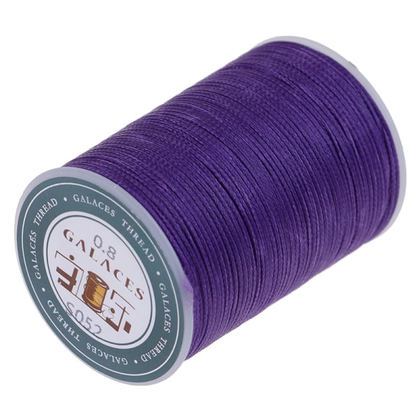 1 st vaxad tråd 0,8 mm 90 m polyestersnöre Sömnadssöm Purple