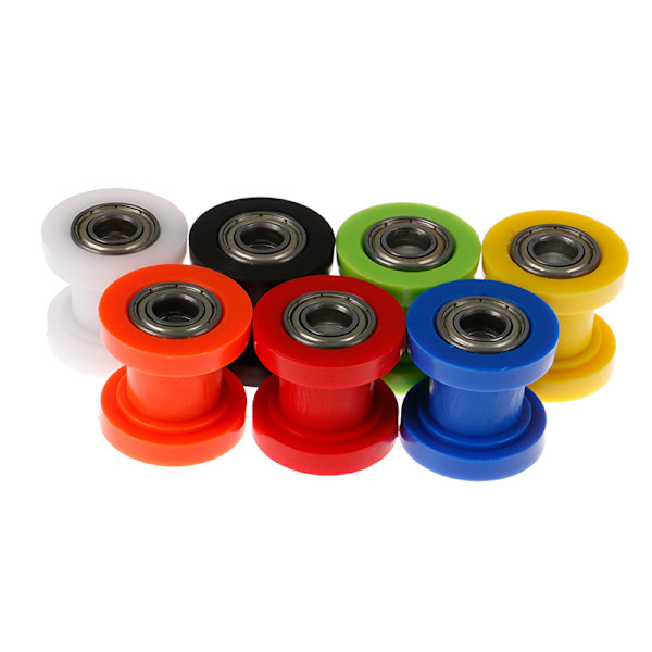 10 mm Kedjerulle Slider Spännare Justerare Pulley Wheel Guide Orange