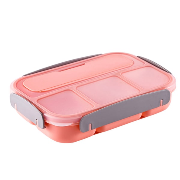 Lunchbox Bento Box Lunchbehållare Kid Toddler 4 Fack Pink