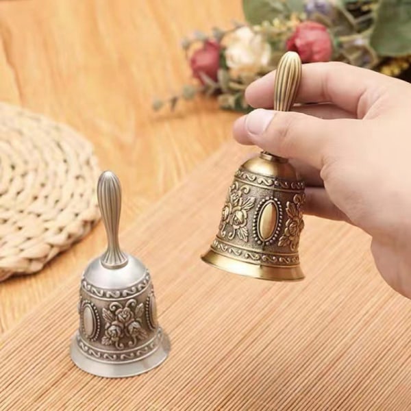 Manuell Bell Meditation Hand Bell Retro stil Lucky Dinner Praye C