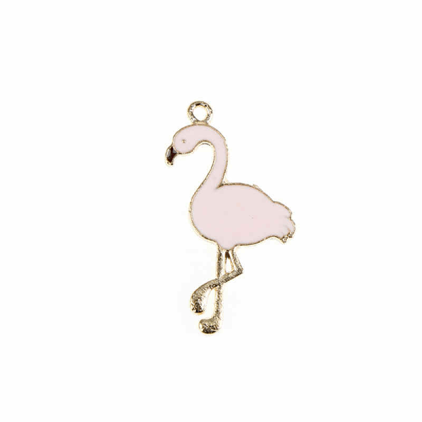 10st rosa ros Flamingo berlockhänge DIY Accessoar för bröllop rose