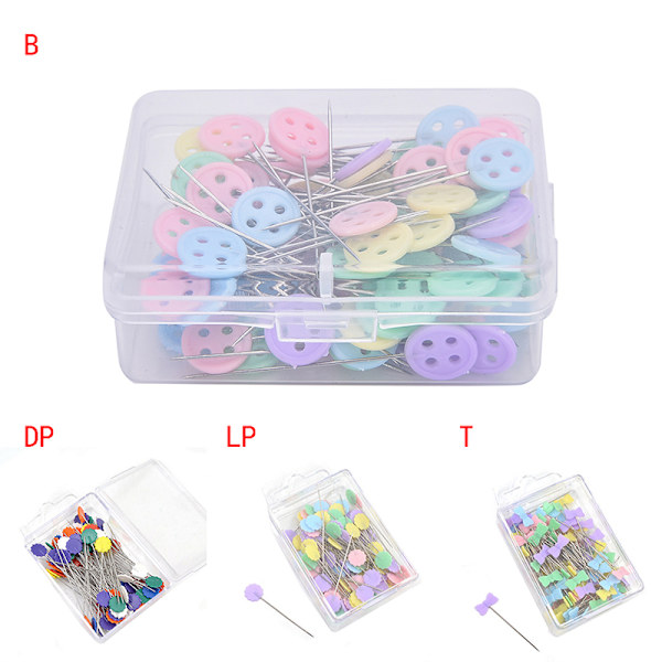 100X Patchwork Pins Blomknappshuvud Pins DIY Quilting Tool S Tie