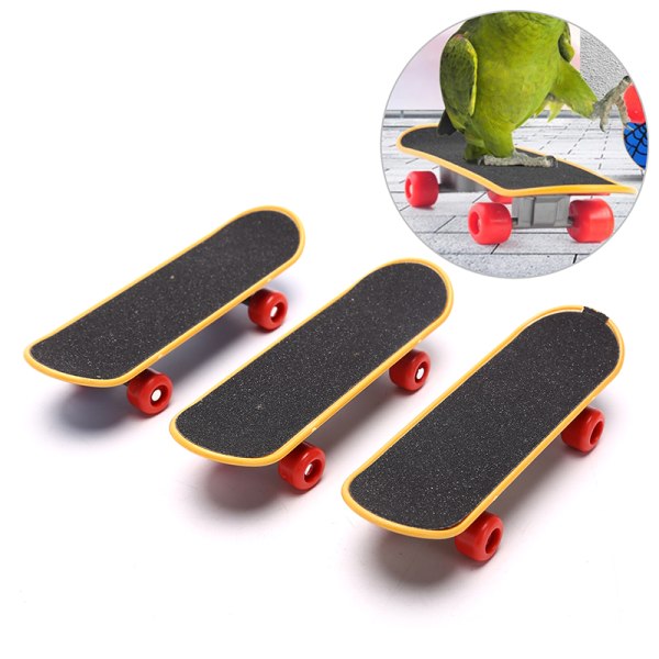 Funny Training Mini Skateboard Bird Supplies Skates Lovebird Ca