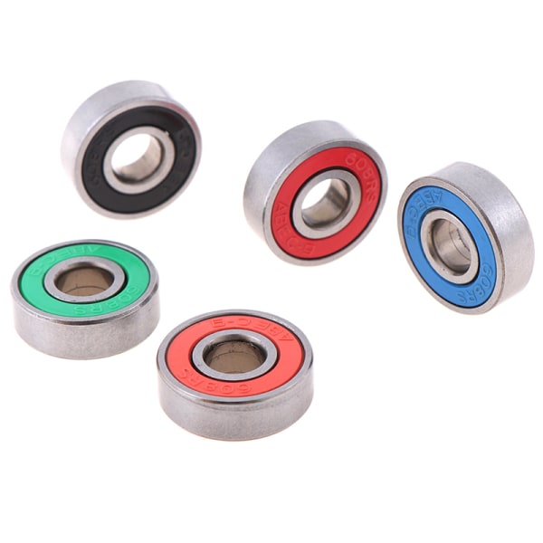 5 st ABEC-9 608RS skateboard skoterhjul rullförseglad boll b Blue