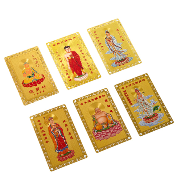 Samling tibetansk buddhism Utsökt kopparkort amulett Thangk D