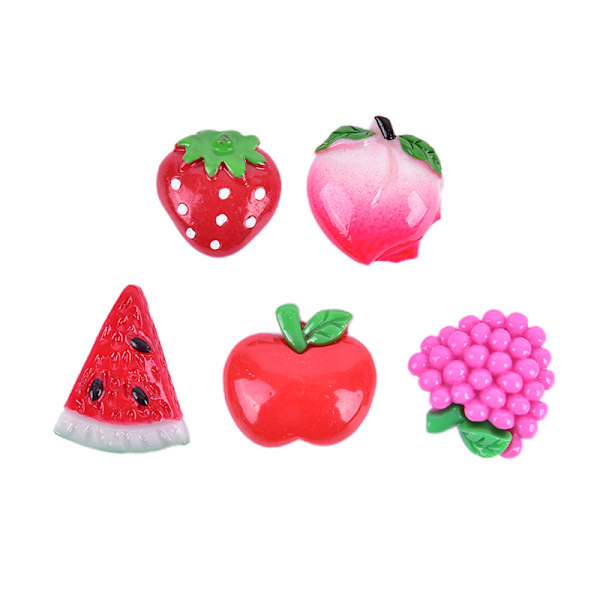 10 ST DIY Frukt Kylskåp Kid Souvenir Resin Craft Kylskåp S random color