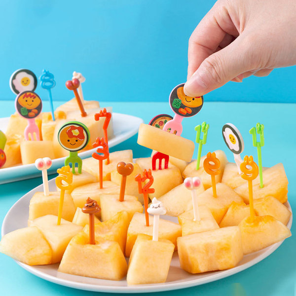 Bento Grönsaksporslin e Mini Toddler Barn Fruktgafflar Till N5