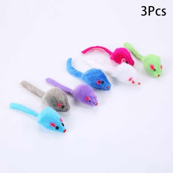 Falsk Mouse Pet Cat Toys Roliga leksaker för katter med färg 3 Pcs