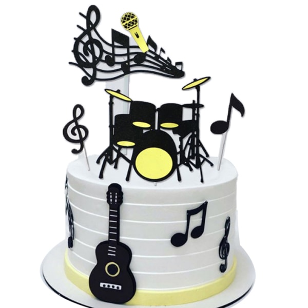 Hemtårta "Happy Birthday" Cake Topper Ljuskort Tårta DIY Dec Drum