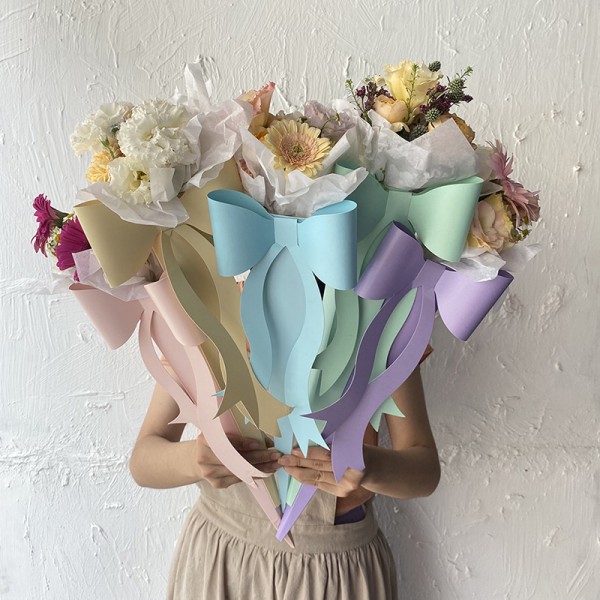 Rosettformad Rose Flower Box Rosett Enkel bukettförpackning presentförpackning B