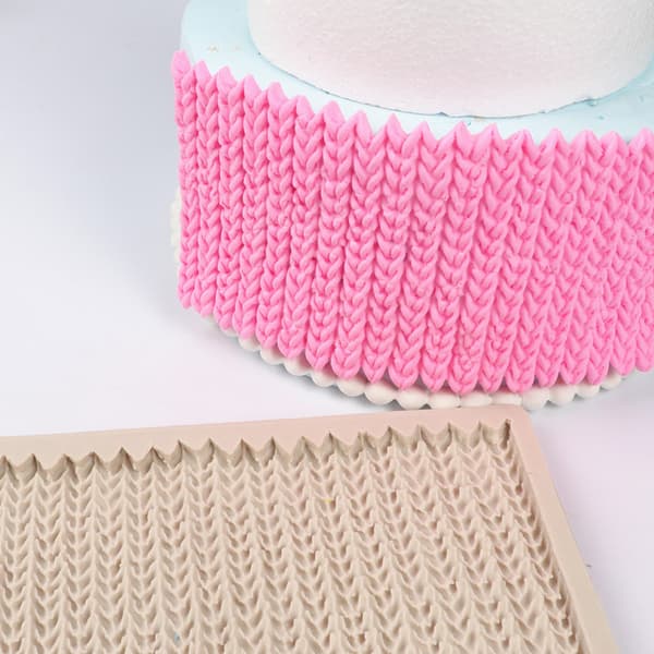 Tröja Mönster Stickning Textur Yllegarn Form Silikon Mol