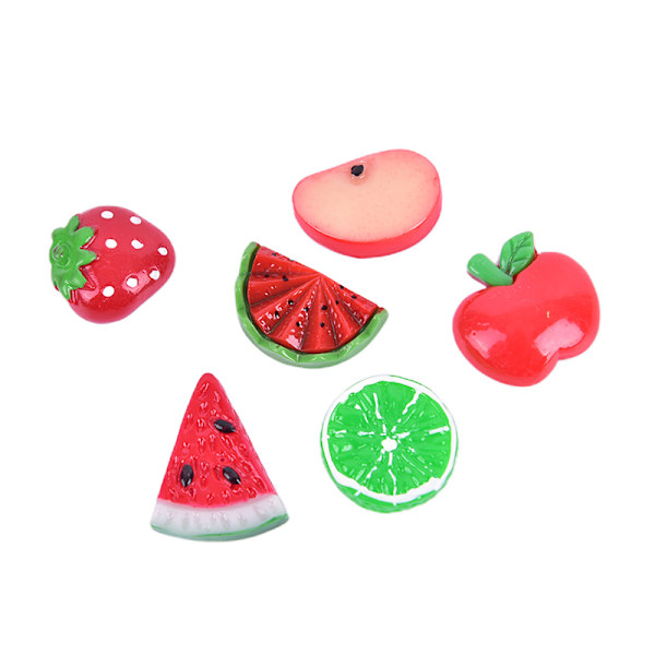 10 ST DIY Frukt Kylskåp Kid Souvenir Resin Craft Kylskåp S random color
