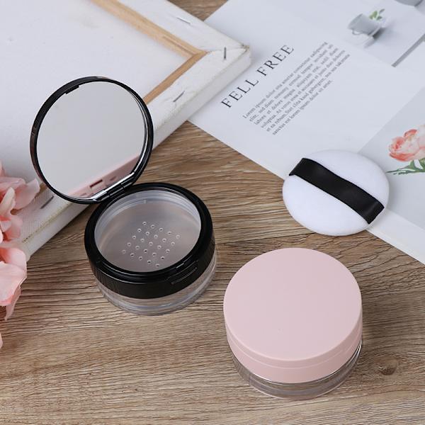 7 Stil Tom kosmetisk Sifter Lös Burk Container Puff Box Mirr D