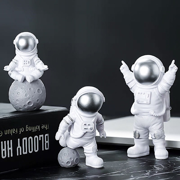 Nordic Astronaut Figurines Resin Skulptur Modern Heminredning Ta C