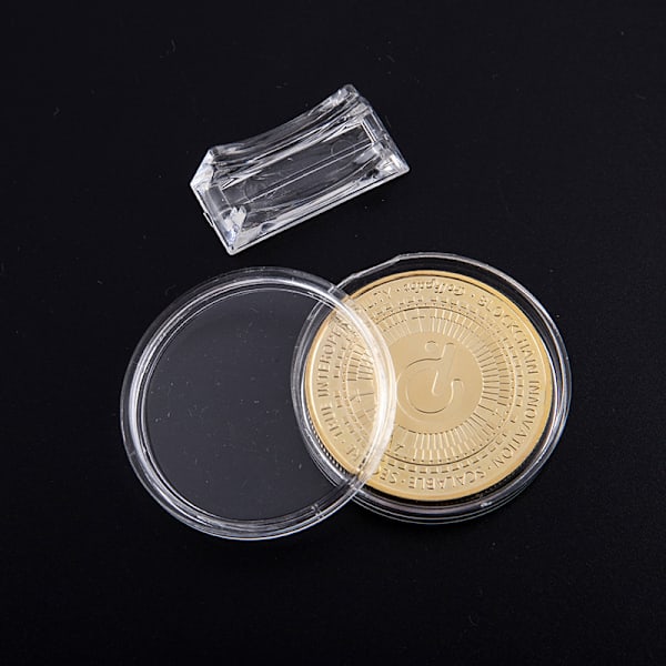 4cm Akryl Mynt Display Case Transparent Box Jubileums Med A4