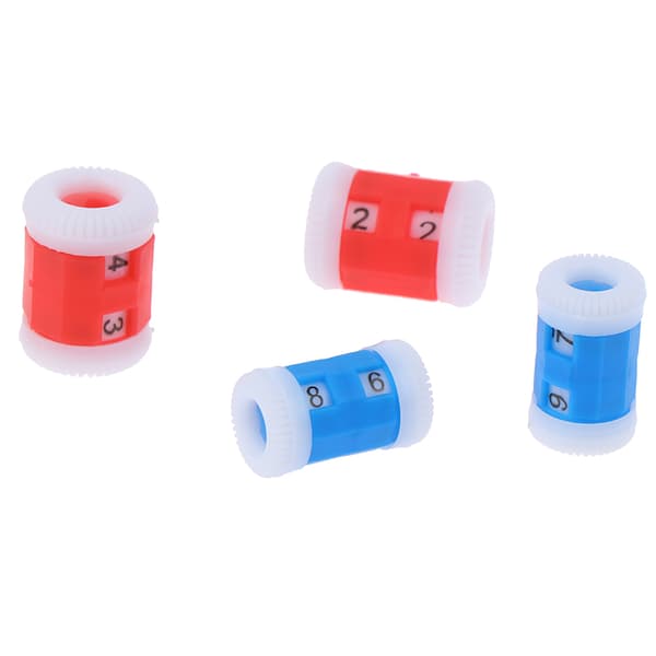 2Röd +2Blå Plaststickning s Rad Counter Lines Antal Calcula