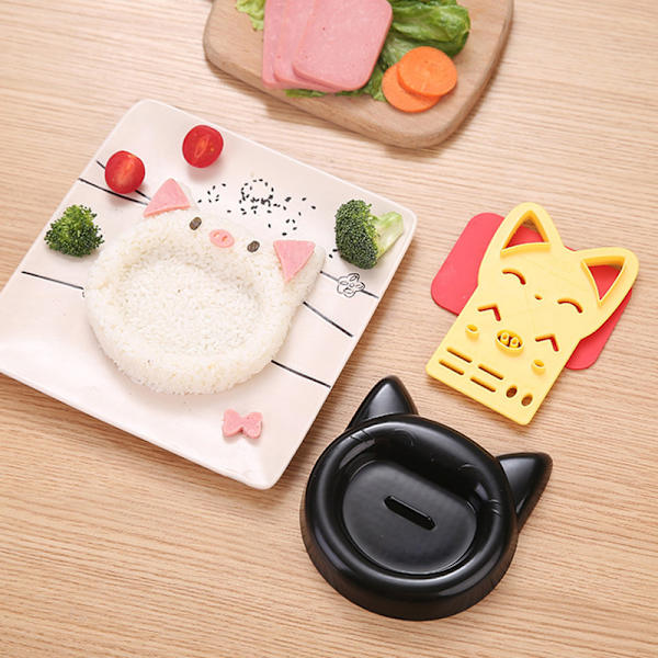 5 st e Cartoon Cat Bear Sushi Nori Form DIY Tool Kök A size