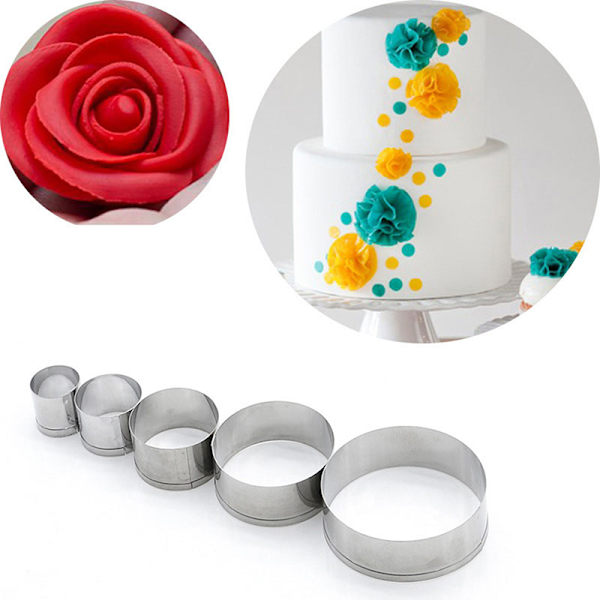 5 st DIY Runda Polymer Clay ter Molds Keramik Keramik gjutning Moul