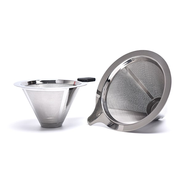 Ny återanvändbar kaffefilterhållare i rostfritt stål Pour Over Mes 140X80X30mm
