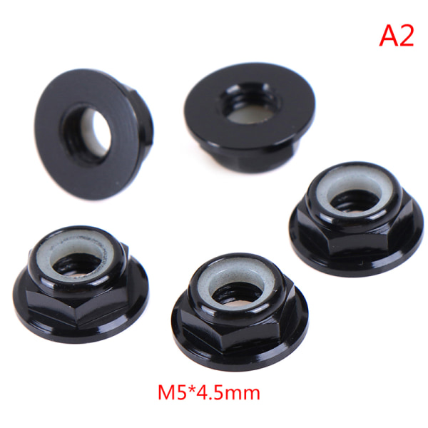 5 Styck M5 Aluminiumfläns Nylon Lågprofil CW CCW Anti-Loose A2