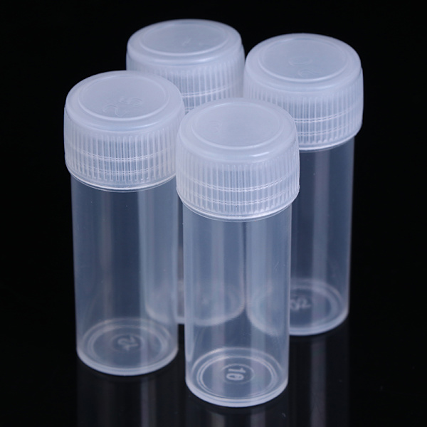 10 st 5 ml plastprovrörsflaskor Provbehållare med cap fo