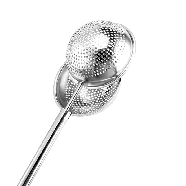 Teleskopisk tesil Steel Tea Sil Full Leaking Tea Mak Silver