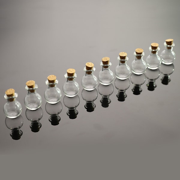 10 st Mini glasflaskor Drifting flaskor Liten önskeflaska Transparent