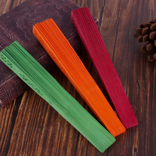 Mode Bröllop Hand Doftande Party snidade Bambu Folding Fan C