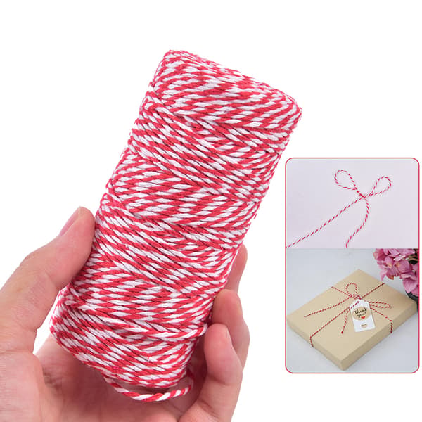100m/rulle Cotton Bakers Twine String Cord Julklappsförpackning