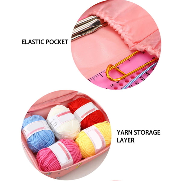 Hot Wool Crochet Kit Förvaringsväska Ergonomisk stickning Virknål 2