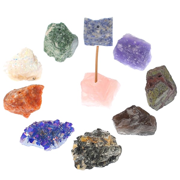 Naturlig kvartssten Rökelsehållare Healing Agate Lila Rosa W Purple crystal