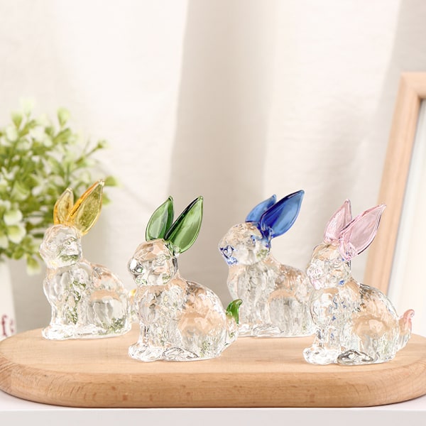 Djurkaninstaty i glas Kristallfigurer Trädgårdsminiatyr O Blue