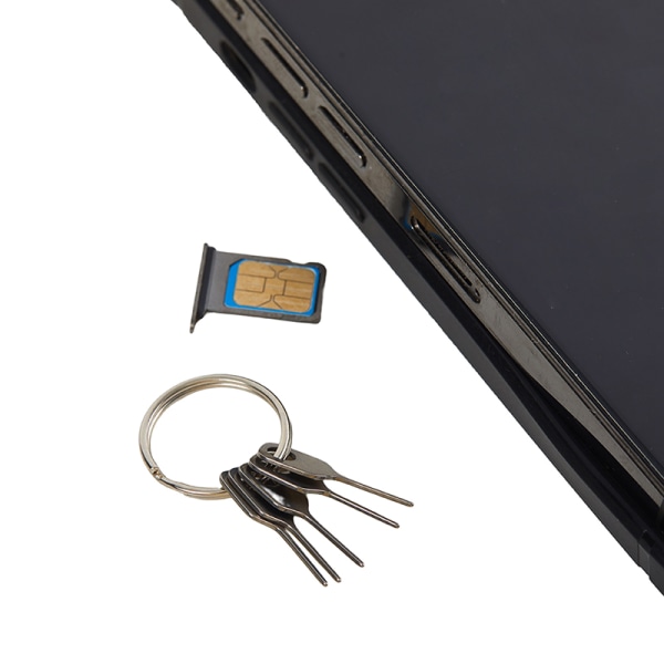 5st/ Set SIM-kort Mata ut Pin Key Tool SIM-korthållare för 5PCS