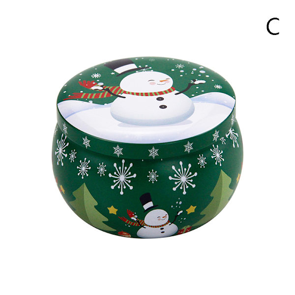 Mini julplåt Rund godisburk Doftplåtburkar Ca C