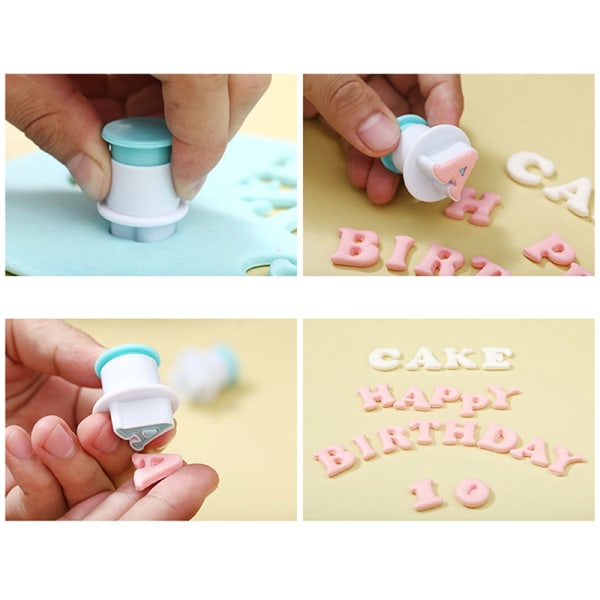 Bakning Form Form Bokstav Fondant Cookie ter Alphabet and Numbe C