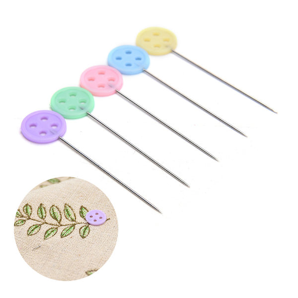 100X Patchwork Pins Blomknappshuvud Pins DIY Quilting Tool S Tie