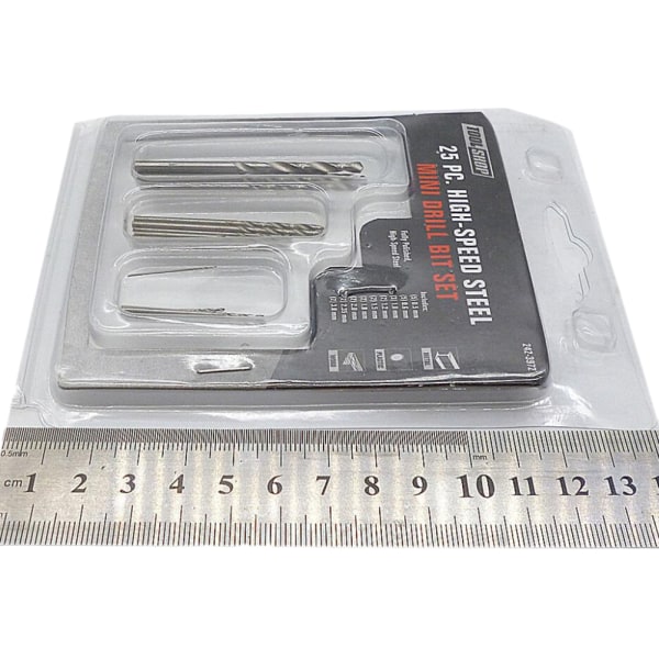 25st Mini Micro Twist Drill Bits 0,5mm-3mm W/ Aluminium Hand Dr