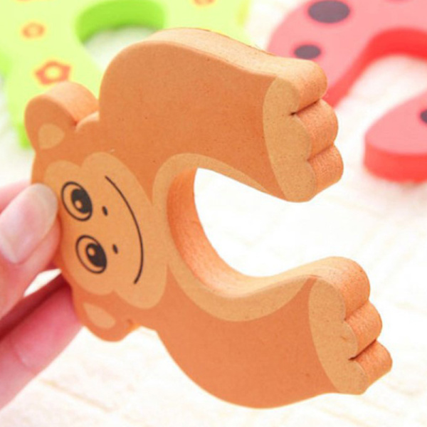 Safety Finger Safe Mjukt skum Dörrstoppar Lås Barnskydd 5Pcs Random