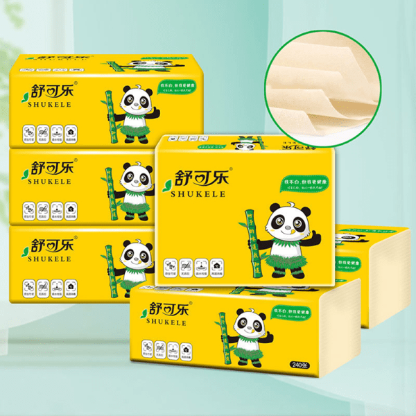 60 st/pack Naturbambu mjuk pappersservett för bordsmat