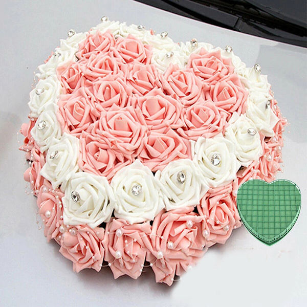Hjärtform Foam Sucker För Färska Blommor Dekor Rekvisita Fest Ons 30cm