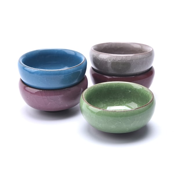 e Ice-Crack Glaze Flower Ceramics Succulent er Mini Pot Home D Dark green