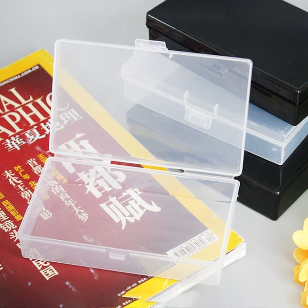 Transparent plastförvaringslåda organizer De Black