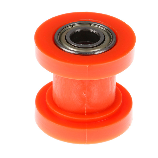 10 mm Kedjerulle Slider Spännare Justerare Pulley Wheel Guide Orange