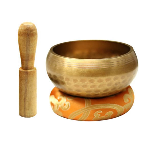 Nepal Tibetan Buddhist Bowl Handgjord Singing Bowl Set Kudde M D2